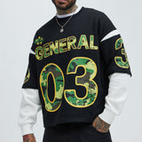 Camiseta Tyson General Soldier Long Sleeve - Negro/Combinado