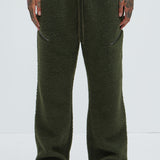 Pantalón Deportivo Axel Polar Fleece Zip Straight - Oliva