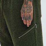 Pantalón Deportivo Axel Polar Fleece Zip Straight - Oliva