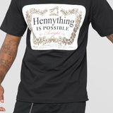 Camiseta Hennything Is Possible Short Sleeve Crew - Negro