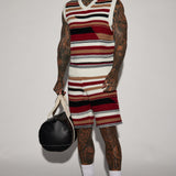 Chaleco Striped Sweater - Rojo/Combinado