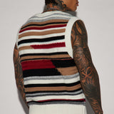 Chaleco Striped Sweater - Rojo/Combinado
