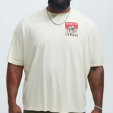 Camisa De Manga Corta Rodeo Cowboy - Crema