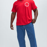Camisa De Manga Corta Eternal Flame Circle - Rojo