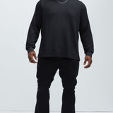 Camiseta We Outside Textured Long Sleeve - Negro