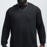 Camiseta We Outside Textured Long Sleeve - Negro