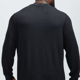Camiseta We Outside Textured Long Sleeve - Negro