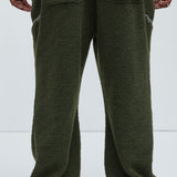 Pantalón Deportivo Axel Polar Fleece Zip Straight - Oliva