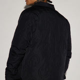 Abrigo Shacket de Nylon Acolchado Sonriente - Negro
