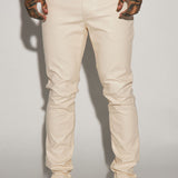 Pantalón Your Favorite Faux Leather Skinny - Crema