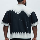 Camisa De Manga Corta Blurred Edition Fleece - Negro/Combinado