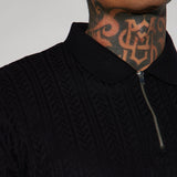 Camisa Polo Caddie Short Sleeve - Negro