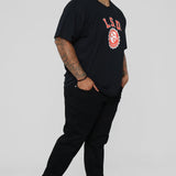 Pantalón De Mezclilla Mike Straight - Negro