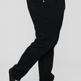Pantalón De Mezclilla Mike Straight - Negro