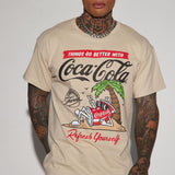 Camisa De Manga Corta Coca Cola Island Chillin - Arena