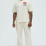 Camisa De Manga Corta Rodeo Cowboy - Crema