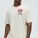 Camisa De Manga Corta Rodeo Cowboy - Crema