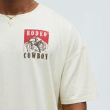 Camisa De Manga Corta Rodeo Cowboy - Crema