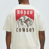 Camisa De Manga Corta Rodeo Cowboy - Crema
