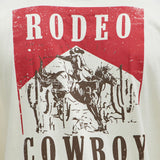 Camisa De Manga Corta Rodeo Cowboy - Crema