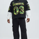 Camiseta Tyson General Soldier Long Sleeve - Negro/Combinado