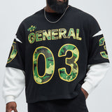 Camiseta Tyson General Soldier Long Sleeve - Negro/Combinado