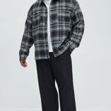 Shacket Agua Plaid - Blanco Negro
