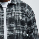 Shacket Agua Plaid - Blanco Negro
