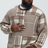 Suéter Mixed Lines Cozy Crewneck - Crema/Combinación