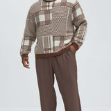 Suéter Mixed Lines Cozy Crewneck - Crema/Combinación
