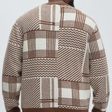 Suéter Mixed Lines Cozy Crewneck - Crema/Combinación