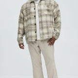 Shacket Agua Plaid - Crema/Combinación