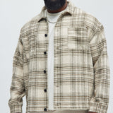 Shacket Agua Plaid - Crema/Combinación