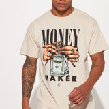 Camisa De Manga Corta Money Maker - Gris Pardo
