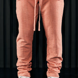 Pantalones delgados texturizados Dean - Malva