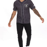 Camisa Top Raiders Baseball - Negro