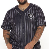 Camisa Top Raiders Baseball - Negro