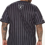 Camisa Top Raiders Baseball - Negro