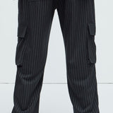 Pantalón Liam Pinstripe Cargo - Negro