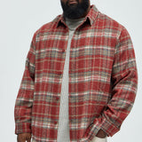 Camisa Tondo Plaid Over - Rojo/Combinado