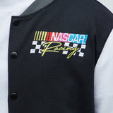 Chamarra Universitaria Nascar Racing - Blanco Negro