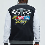 Chamarra Universitaria Nascar Racing - Blanco Negro