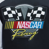 Chamarra Universitaria Nascar Racing - Blanco Negro