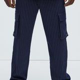 Pantalones Tipo Cargo Perth Pinstripes - Azul Marino/Combinado