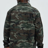 Camisa Top Essential Camo Long Sleeve Denim Woven - Camuflaje