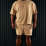 Camisa De Manga Corta I Like How It Looks Oversized Terry - Bronceado