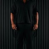 Camisa Abotonada Boca - Negro