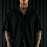 Camisa Abotonada Boca - Negro