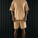 Camisa De Manga Corta I Like How It Looks Oversized Terry - Bronceado