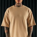 Camisa De Manga Corta I Like How It Looks Oversized Terry - Bronceado